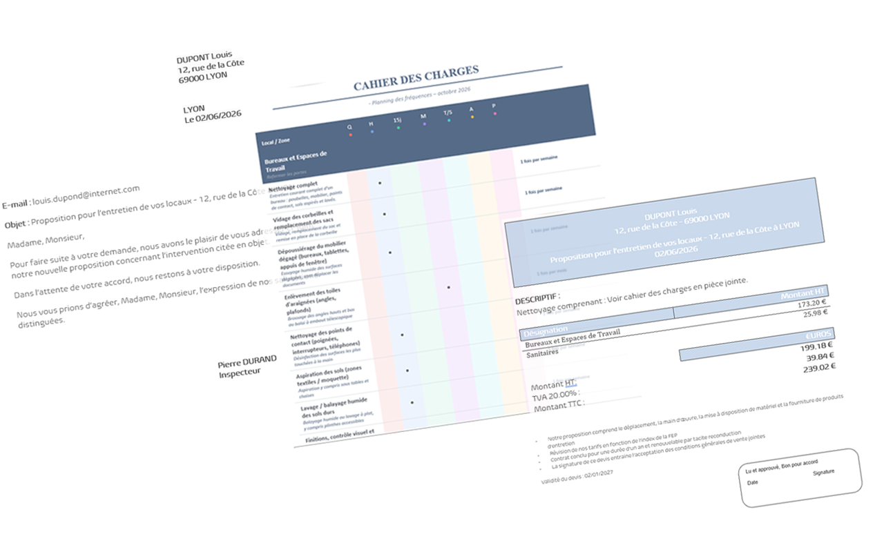 Proposition de devis générée